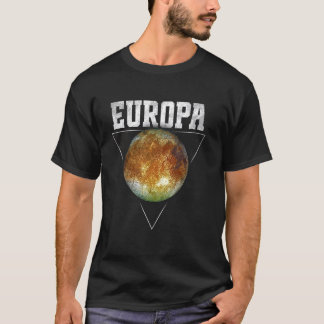 Europa Maan Jupiter Planeet Zonnestelsel Astronomi T-shirt