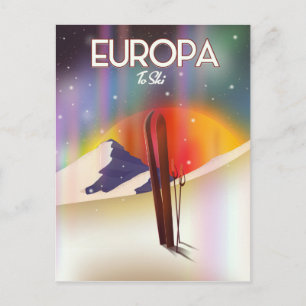 Europa - Maan van Jupiter Ruimtekunst. Briefkaart