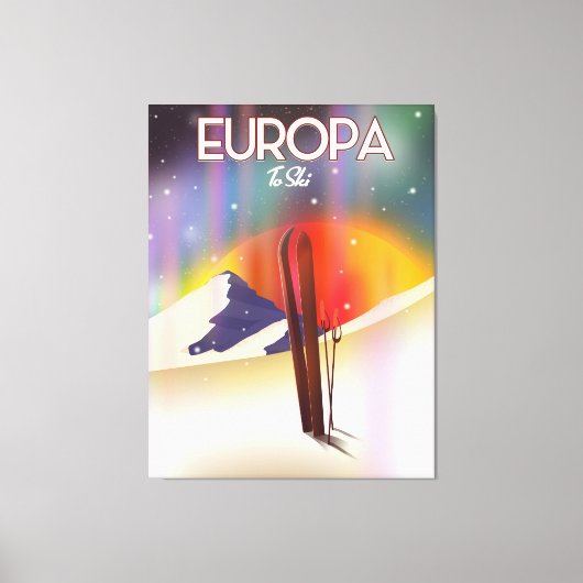 Europa - Maan van Jupiter Ruimtekunst. Canvas Afdruk (Voorkant)