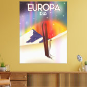 Europa - Maan van Jupiter Ruimtekunst. Canvas Afdruk (Insitu (Woonkamer))