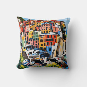 Europa Manarola Cinque Terre Italië Middellandse Z Kussen
