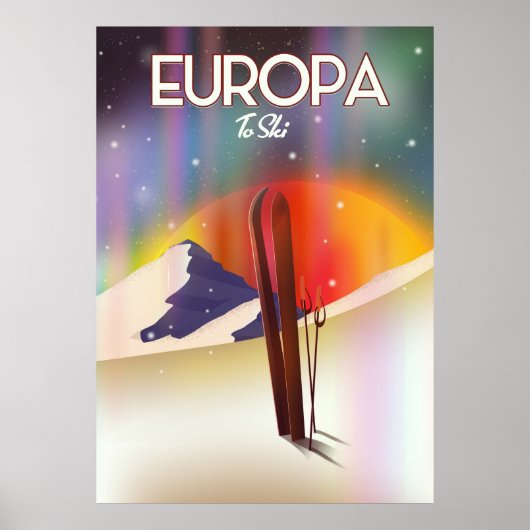 Europa - Muon of Jupiter Space Art. Poster (Voorkant)