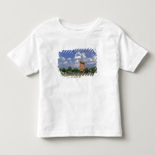 Europa, Nederland, Kinerdijk. Een windmolen staat Kinder Shirts
