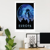 Europa, ontdek het leven onder het ijs poster (Thuiskantoor)