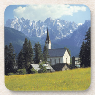 Europa, Oostenrijk, Gosau. De torenspits van de ke Onderzetter