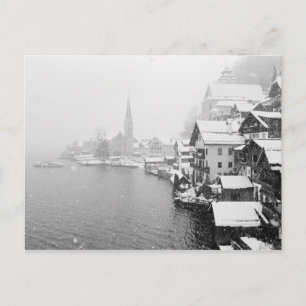 Europa, Oostenrijk, Hallstat. Gezicht op de stad i Briefkaart