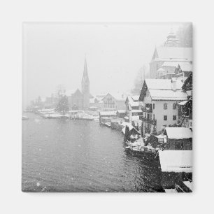 Europa, Oostenrijk, Hallstat. Gezicht op de stad i Magneet