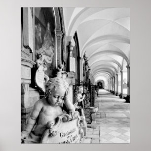 Europa, Oostenrijk, Salzburg. Cherubijn en monumen Poster