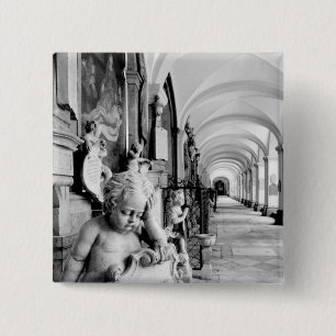 Europa, Oostenrijk, Salzburg. Cherubijn en monumen Vierkante Button 5,1 Cm
