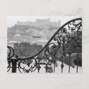 Europa, Oostenrijk, Salzburg. Uitzicht op de oude Briefkaart