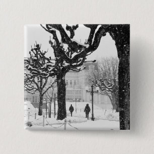 Europa, Oostenrijk, Salzburg. Winter, Vierkante Button 5,1 Cm