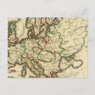 Europa, oud, modern briefkaart