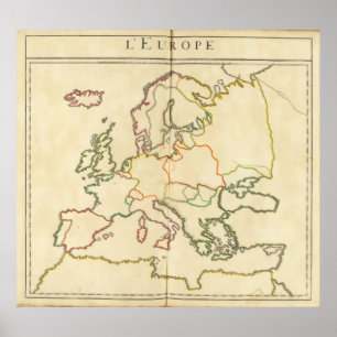 Europa per religie poster
