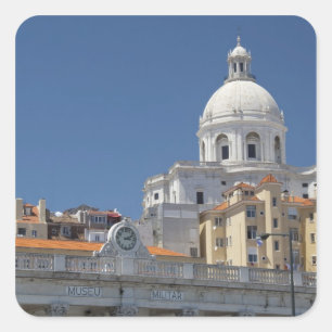 Europa, Portugal, Lissabon (ook bekend als Lisboa) Vierkante Sticker