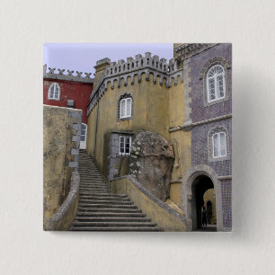 Europa, Portugal, Sintra. De Pena National 2 Vierkante Button 5,1 Cm