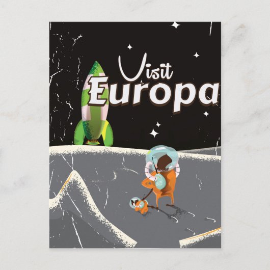 Europa poster vintage briefkaart (Voorkant)