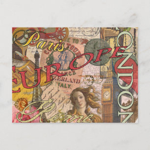 Europa Reizen Vintage Europees Parijs Frankrijk Ku Briefkaart