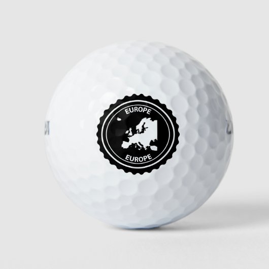 Europa rubberstempel golfballen (Voorkant)