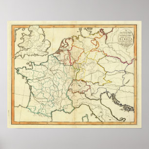 Europa schetsen poster