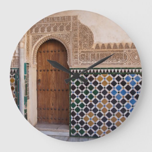 Europa, Spanje, Andalusië, Granada, Alhambra Grote Klok (Voorkant)