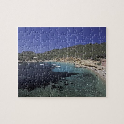 Europa, Spanje, Balearen, Ibiza, Cala Salada. Legpuzzel (Horizontaal)