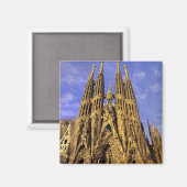 Europa, Spanje, Barcelona, Sagrada Familia Magneet (Voorkant / Achterkant)