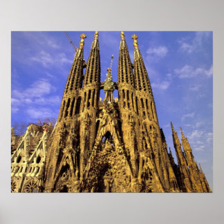 Europa, Spanje, Barcelona, Sagrada Familia Poster