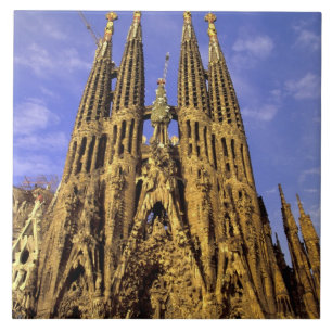 Europa, Spanje, Barcelona, Sagrada Familia Tegeltje