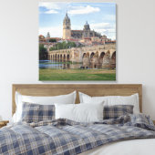 Europa, Spanje, Salamanca. De Romeinse brug over Canvas Afdruk (Insitu (Slaapkamer))