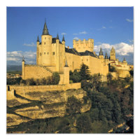 Europa, Spanje, Segovia. Het imponerende Alcazar,