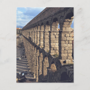 Europa, Spanje, Segovia. Laat licht werpt schaduwe Briefkaart