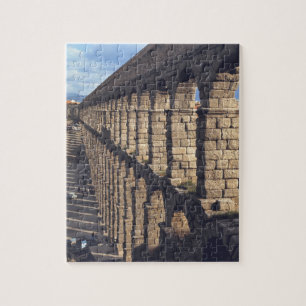 Europa, Spanje, Segovia. Laat licht werpt schaduwe Legpuzzel