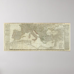 Europa verdeeld in koninkrijken, rijken poster