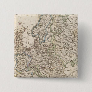 Europa Vierkante Button 5,1 Cm