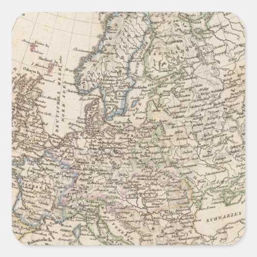 Europa Vierkante Sticker (Voorkant)