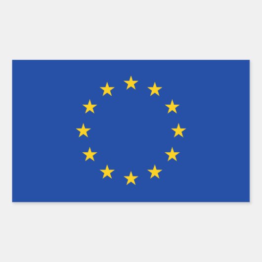 Europa/vlag van de Europese Unie Rechthoekige Sticker (Voorkant)
