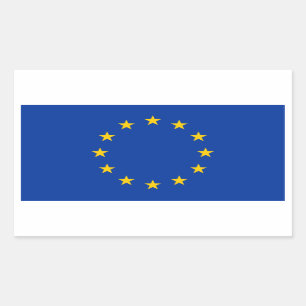 Europa/vlag van de Europese Unie Rechthoekige Sticker