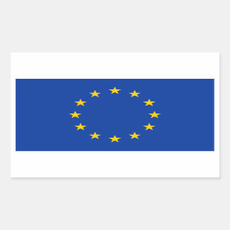 Europa/vlag van de Europese Unie Rechthoekige Sticker