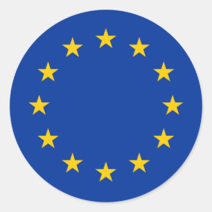 Europa/vlag van de Europese Unie Ronde Sticker