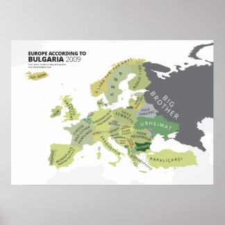 Europa Volgens Bulgarije Poster