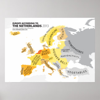 Europa Volgens Nederland Poster