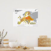 Europa Volgens Polen Poster (Keuken)