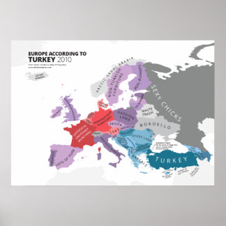 Europa Volgens Turkije Poster