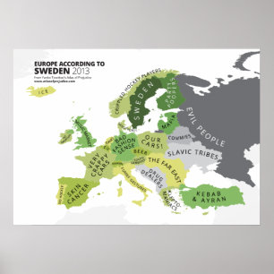 Europa Volgens Zweden Poster
