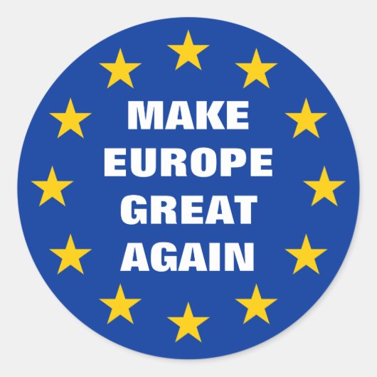 europa weer groot maken rond stickers (Voorkant)