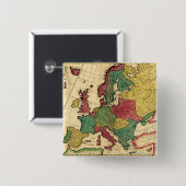 EuropaPanoramaEurope Vierkante Button 5,1 Cm (Voorkant /achterkant)