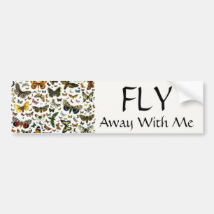 Europa's beste Butterflies en Moths Collage Bumpersticker