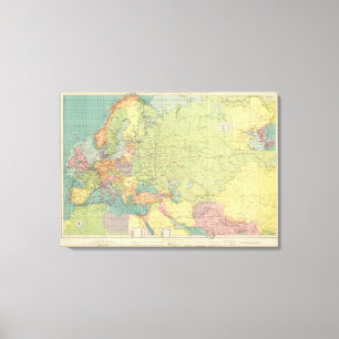 Europa's communicatie over land en zee canvas afdruk