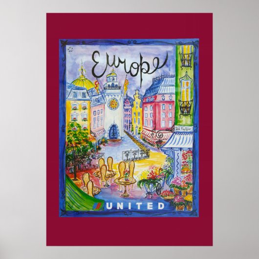 Europe Travel Poster (Voorkant)