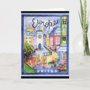  Europe Travel Poster Kaart